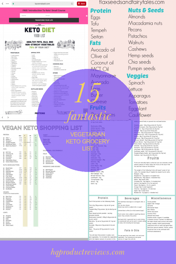 15 Fantastic Vegetarian Keto Grocery List Best Product Reviews